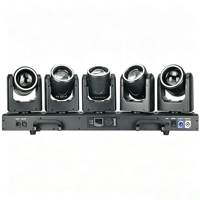 Super Beam 5x120W RGBW Zoom Strobe Wash 5 têtes en aluminium, projecteur LED mobile pour scène, DJ/hôtels, CRI 90 élevé