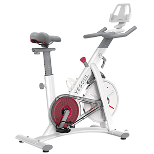 Bicicleta de Spinning <span class=keywords><strong>YESOUL</strong></span> de Acero para Interiores, Súper Silenciosa con Resistencia Basada en Ventilador, Blanca, Capacidad de 120 kg, para Gimnasio en Casa, Equipo de Fitness - Product Image 2