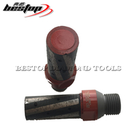 D25 * 50T * 1/2 "G CNC Rempli de résine Diamond Finger Router Bit pour meuler le dessus de cuisine