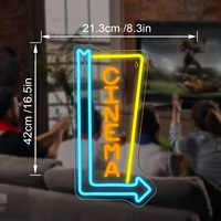 Cinéma flèche décoration murale Dimmable lettres néon lumière cinéma maison cinéma Commercial cinéma porte décor