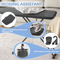 Planche à repasser escamotable et rotative professionnelle de qualité pour couturiers, avec échelle pliante intégrée