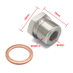 ตัวแปลงเกลียวเหล็กชุบนิกเกิลแบบ CNC ขนาด M18x1.5 เป็น M10x1 ความแม่นยำสูง ผ่านการสอบเทียบมาตรฐาน ใช้กับตัวกรองน้ำมันเชื้อเพลิง - Product Image 4