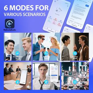 Auriculares Traductores <span class=keywords><strong>de</strong></span> Idiomas con IA OWS para Android y <span class=keywords><strong>iPhone</strong></span>, con 144 Idiomas en Línea, Traducción en Tiempo Real, Auriculares Inalámbricos Nuevos - Product Image 6