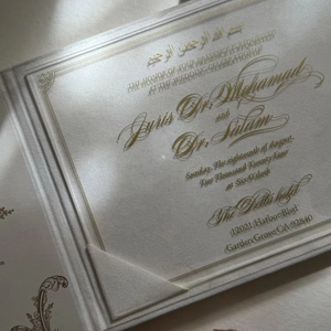 Invitations de Mariage Traditionnelles en Velours Suites Pliantes <span class=keywords><strong>Invitation</strong></span> Personnalisée de Luxe avec Enveloppe Cristal Blanc Carte d'<span class=keywords><strong>Invitation</strong></span> Triptyque - Product Image 5