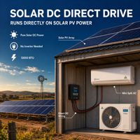 Climatiseur mini-split solaire avec entraînement direct DC solaire et alimentation de secours CA pour le refroidissement des fermes et des entrepôts