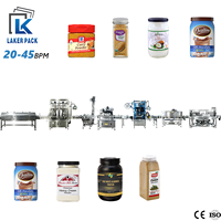 Ligne de remplissage automatique de poudre de farine en bouteille, machine de dosage à vis sans fin, ligne d'emballage de poudre pour mise en conserve