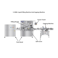 Machine de remplissage automatique de savon liquide de 30ml pour bouteilles en verre Petit moteur électrique PLC pour lait huile produits chimiques boissons alimentaires