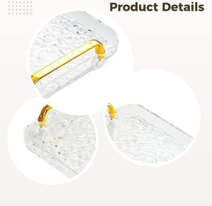 Clear Plastic Organizer <b>Tray</b> with Handle for <b>Drawer</b> and Countertop Storage | Wholesale Available - Product Image 2