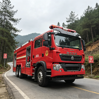 Camion de pompiers SINOTRUK HOWO 6x4 à eau et mousse pour l'Afrique, pompe à incendie haute pression, conception à double réservoir pour la lutte contre les incendies industriels