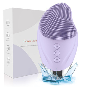 Nouveau Portable Électrique Silicone Nettoyant Pour Le Visage Étanche Peau Épurateur Vibration Masseur Visage <span class=keywords><strong>Brosse</strong></span> De Nettoyage - Product Image 1