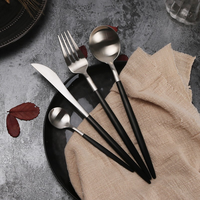 Ensemble de couverts en acier inoxydable 18/10 brossé, forgé, robuste, écologique, durable, de qualité alimentaire 304, finition mate