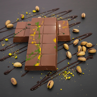 Chocolates de Dubái en Oferta, Barras de Chocolate con Pistacho Personalizables, Snacks, Empaque Personalizable