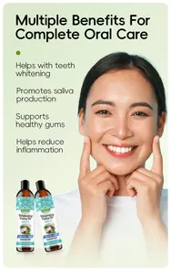 Whitening Coconut Peppermint Pulling Oil Mouthwash Whitening Teeth Yellow Teeth Stains Tongue Cleaning Fresh Breath Oral Care