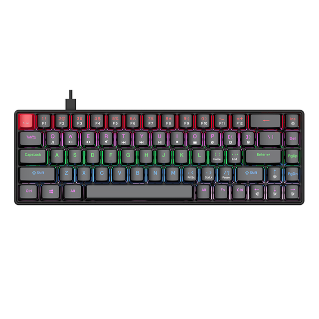 High-quality the Best Rgb PC Mechanical Gaming Keyboard 60% Mechanical 68KEYS Gaming Keyboard