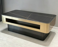 Table de bar futuriste à miroir infini 3D LED : Table de cocktail éclairée par LED RGB en acier inoxydable pour KTV et club