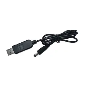 כבל ממיר חיזוק מתח USB 5V ל-DC 9 V 12V DC כבל חשמל עם 8 ראשי DC כבל USB פונקציה מתכווננת