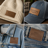 Patch en similicuir rectangulaire personnalisé gravé au laser, à coudre ou thermocollant, pour jeans et denim, vierge et uni