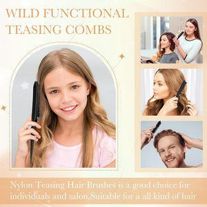 Usine personnalisée <span class=keywords><strong>coiffeur</strong></span> <span class=keywords><strong>coiffeur</strong></span> trois rangées de peignes brosse à cheveux bouclés pour femmes hommes salon de barbier - Product Image 5