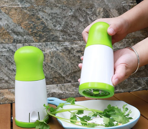 Herramienta de cocina, cortador de cilantro, rotación Manual, hoja de acero inoxidable, <span class=keywords><strong>perejil</strong></span>, <span class=keywords><strong>ajo</strong></span>, hierba, molinillo de especias, máquina de molino, cortador de especias - Product Image 4