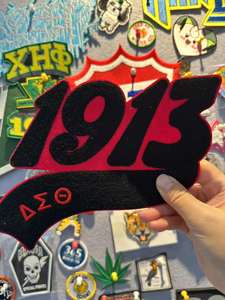 アイアンオンフラタニティとソロリティパッチオメガPsi Phiプリティガールデルタシールド刺繍ロゴパッチ - Product Image 5