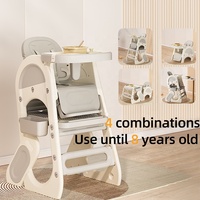 Chaise Haute Multifonctionnelle Pliable et Portable, Chaise de Repas Double Usage, Siège Rehausseur pour Enfants et Bébés