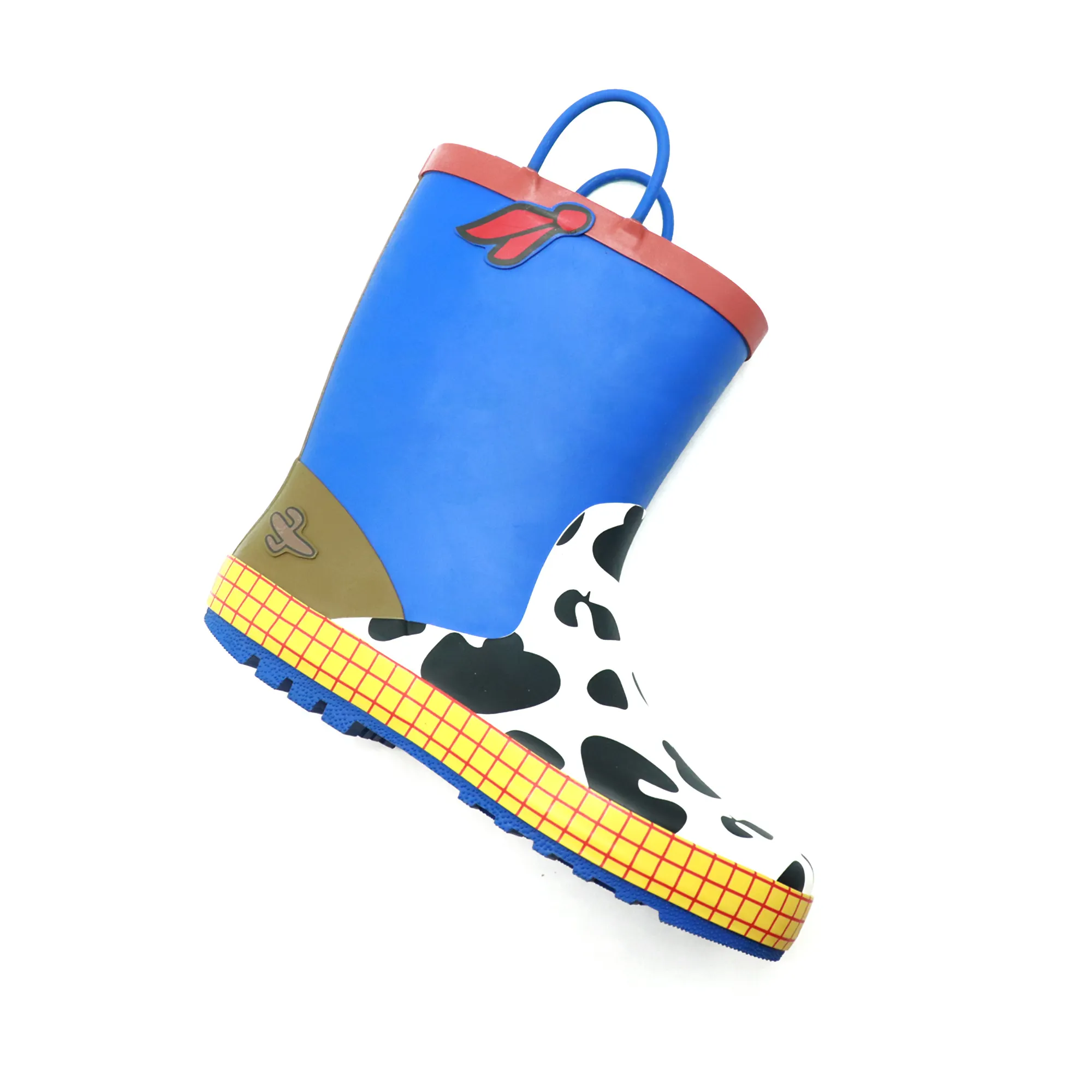 Wholesale Hot Sale Customized fashion child rubber shoes reusable rain boot with Handle