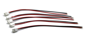 VH3.96-2P Electronic Wire <b>Harness</b>: 1H/VH3.96-2P + UL1007#20 Red, <b>Black</b> L=190mm - Product Image 4