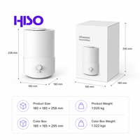 Humidificateur ultrasonique cylindrique 2,5 L avec contrôle mécanique, arrêt automatique, 100-240 V CA, prise US/EU/UK pour chambre à coucher domestique