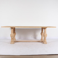 Tables de salle à manger rectangulaires en bois de style campagnard haut de gamme pour les mariages, les événements et les fêtes