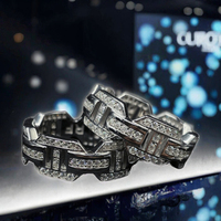 Bague Hip Hop Zuanfa sur mesure en argent sterling 925, sertie de moissanite glacée, certifiée GRA