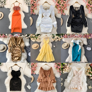 Gaun Malam Klub Malam Model Ketat Berbahan Chiffon Anti Kusut dengan Kerah Halter untuk Musim Semi, Seksi dan Cocok untuk Klub - Product Image 1