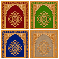 Tapis de prière musulman en laine, design CAD, doux, antidérapant, à réponse rapide, vente en gros, pour projets