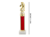 Trofeo Conmemorativo de Ajedrez de Alta Calidad con Impresión UV en Plástico, Base de Mármol Blanco, para Niños, DL03