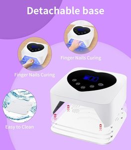 <b>Rechargeable</b> Nail Light 5 Timer Setting Touch Control & Auto Sensor for Gel Nails Compatible Nail Gel Polish 72W UV Cordless - Product Image 6