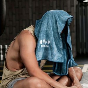 Serviette en microfibre tricotée haute performance avec logo personnalisé, 40x95cm, séchage rapide, douce, absorbante, couleur unie, pour la gym, le yoga, les voyages - Product Image 6