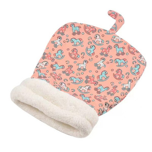 Cat <b>Sleeping</b> <b>Bag</b> Warm Enclosed Bed <b>Winter</b> Pet Bed For Cats Round Shape Polyester Fiber Fill Hand Washable Small Large Size - Product Image 5