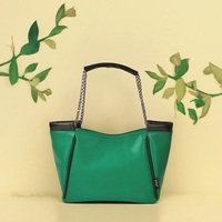 Sacs à main pour femmes en cuir PU vert décontracté, personnalisables, sacs de marque, fermeture éclair de luxe, bandoulière chaîne imperméable, OEM/ODM