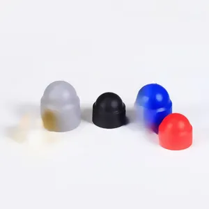 Tuerca Decorativa Redonda Blanca con Cubierta Protectora <span class=keywords><strong>de</strong></span> Plástico PE Negro para <span class=keywords><strong>Tornillos</strong></span> Hexagonales Internos, Venta al por Mayor M6/M8 - Product Image 1