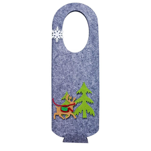 <b>Christmas</b> Style Hot Selling Felt Wine Storage Bag 23x18x26cm Square/Round for Festival Use - Product Image 3
