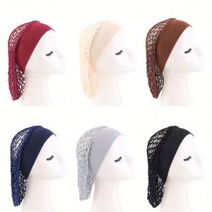 Gorros de malla elásticos reutilizables para dormir, tipo snood, para mujeres con cabello largo y rizado, regalo promocional - Product Image 1