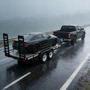 Remorque utilitaire à plateau plat à 2 essieux, robuste |   Rampe arrière pliable |   Idéal pour le transport <span class=keywords><strong>de</strong></span> VTT, <span class=keywords><strong>de</strong></span> tondeuses à gazon et <span class=keywords><strong>d</strong></span>'équipements - Product Image 6