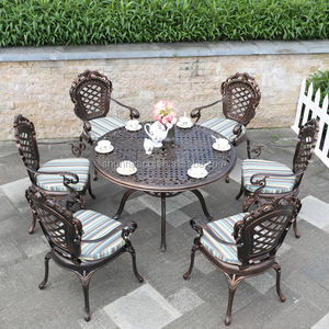 Mooie Outdoor <span class=keywords><strong>Patio</strong></span> Gegoten Aluminium Meubels Eetkamer <span class=keywords><strong>Bbq</strong></span> Eettafel En Stoel Set - Product Image 4