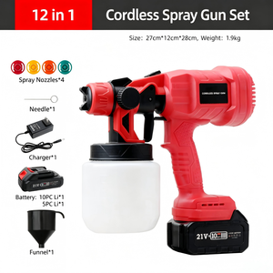 Pistolet de peinture sans air, capacité du réservoir 1 L, alimenté par batterie lithium, pour usage bricolage - Product Image 4