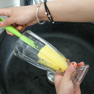 แปรงทำความสะอาดห้องครัวแบบด้ามยาวพร้อมขวดแก้วทำจากแก้ววัสดุพีพีพี - Product Image 3