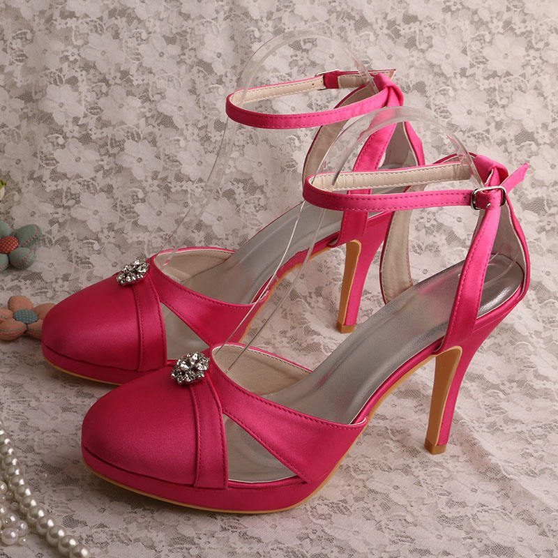High Heel Pink Colour Sandals Heel Sandals Hot Pink Prom Heels Hot