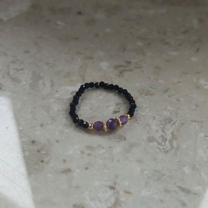 Wholesale Multicolour Handmade 3mm Beaded Natural Gemstone Elastic <b>Ring</b> Genuine Top Grade Gift Women Jewellery <b>Rings</b> for Girls - Product Image 5