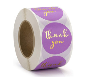 <b>Waterproof</b> Luxury Packaging Adhesive Roll <b>Labels</b> Thank You Stickers Reusable Eco-Friendly for Packed Products - Product Image 4