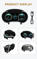 Panel de Instrumentos Digital para Automóvil QLED HD de 12.3 Pulgadas, Sistema Linux, Tablero de Instrumentos Modernizado para Mercedes Clase C W205 GLC X253
