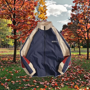 Veste universitaire à double couche pour <span class=keywords><strong>homme</strong></span>, style Hong Kong, <span class=keywords><strong>chic</strong></span>, tendance, décontractée, sportive, avec fermeture éclair sur le devant, logo - Product Image 3