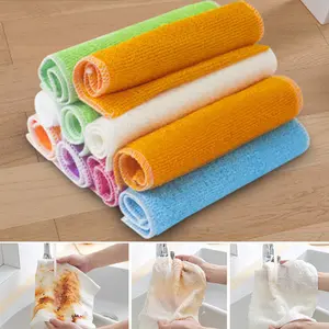 Japanese Cleaning Abs Bamboo Fiber Kitchen Towel Dish Cloth
